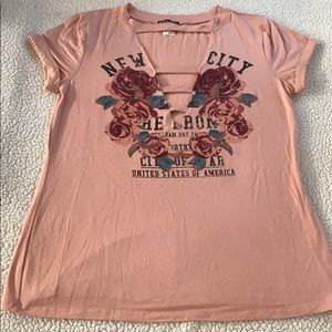 NWOT Venus deep V tee size small